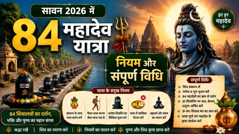 Sawan 2026: सावन 2026 में 84 महादेव यात्रा के नियम और संपूर्ण विधि