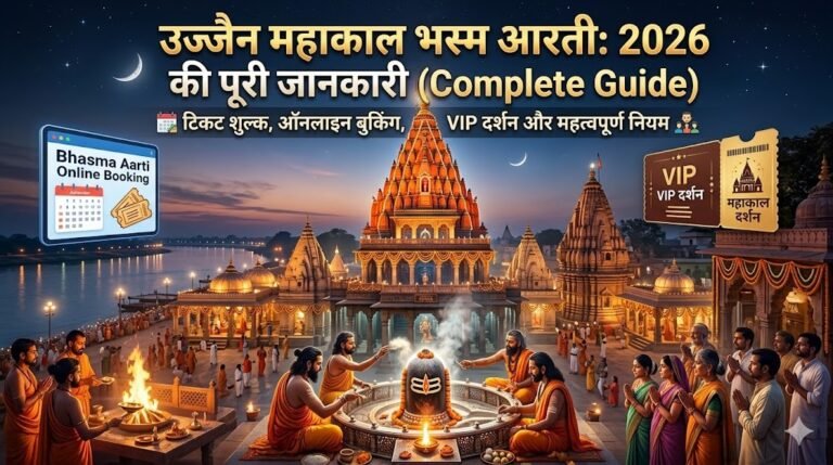 उज्जैन महाकाल भस्म आरती टिकट शुल्क 2026: VIP दर्शन व ऑनलाइन बुकिंग की पूरी जानकारी (Complete Guide)