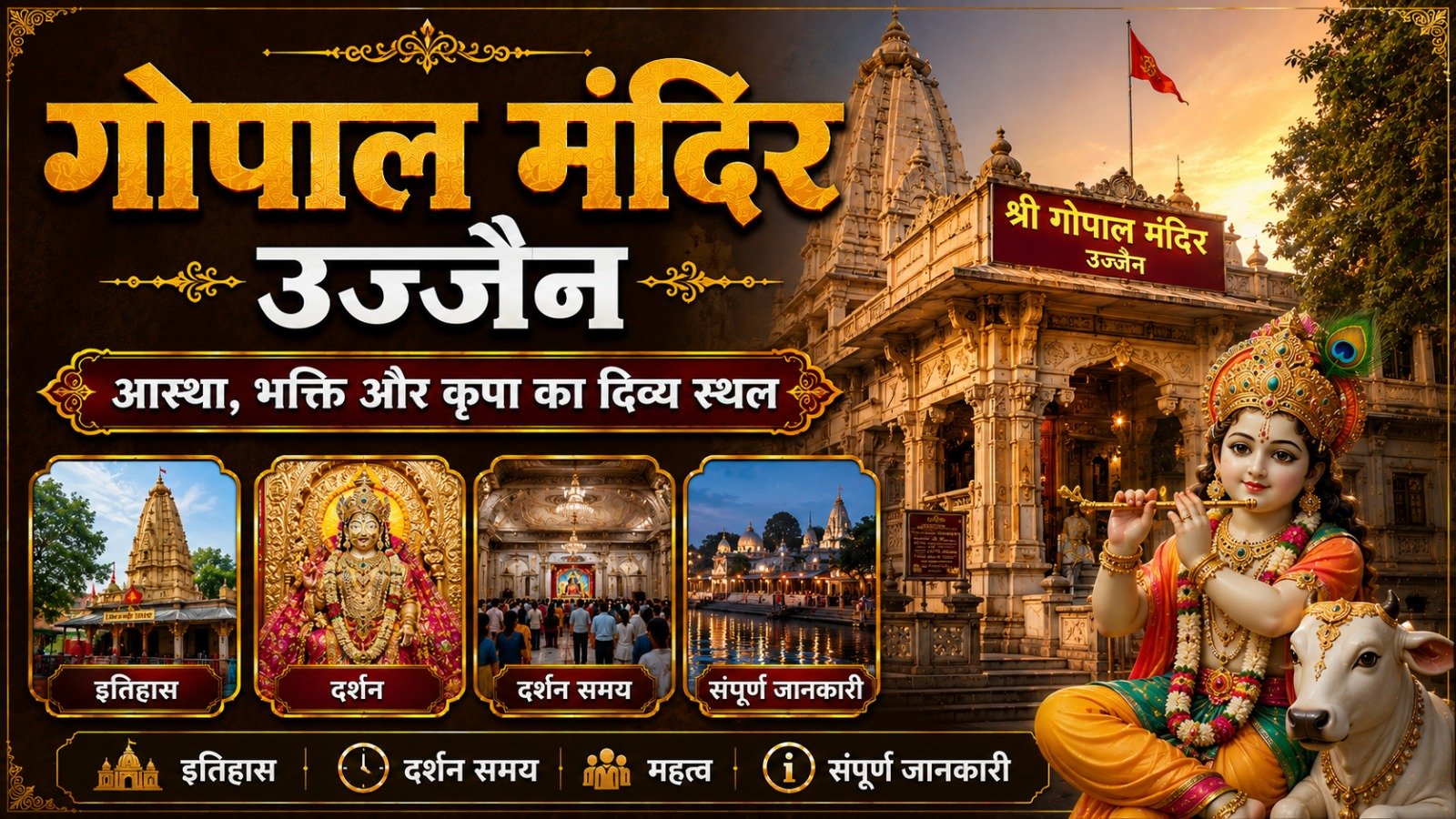 Gopal Mandir Ujjain: गोपाल मंदिर का इतिहास, दर्शन समय (Complete Guide)