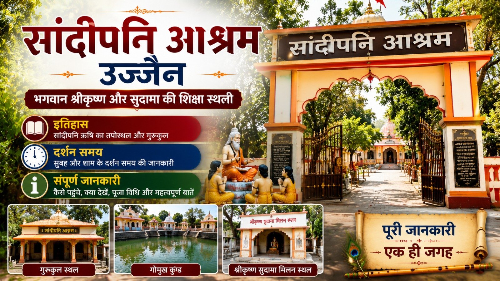 Sandipani Ashram Ujjain: सांदीपनि आश्रम का इतिहास, दर्शन समय और संपूर्ण जानकारी