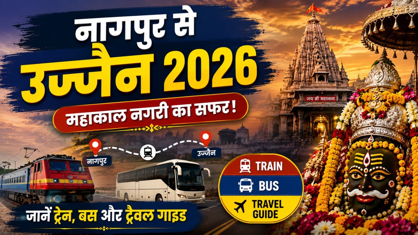 Nagpur to Ujjain 2026: नागपुर से महाकाल नगरी का सफर! जानें Train, Bus और Travel Guide
