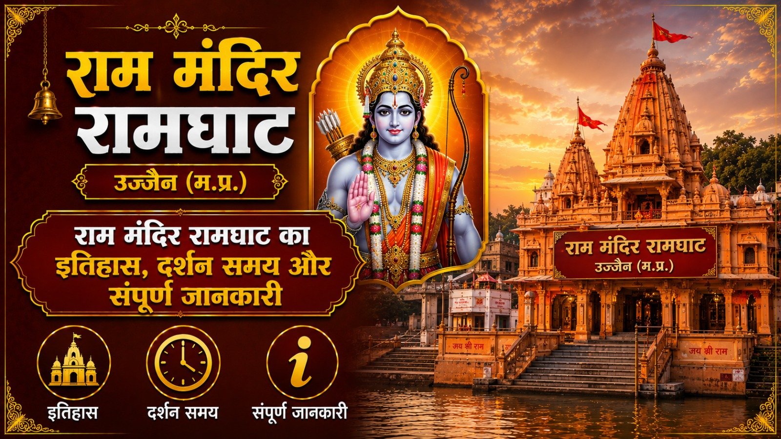 Ram Mandir Ramghat Ujjain: राम मंदिर रामघाट का इतिहास, दर्शन समय (Complete Guide)