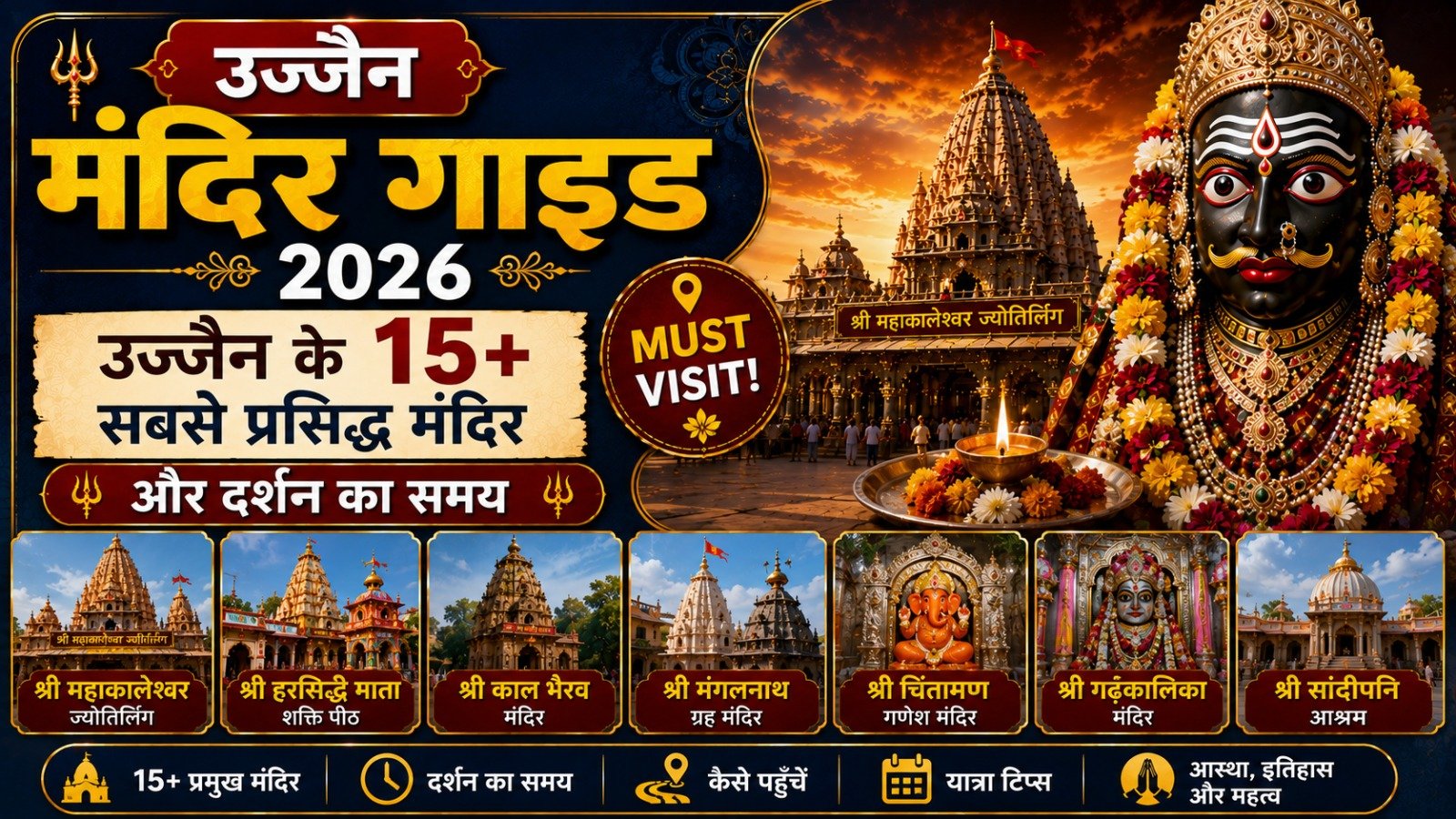 Ujjain Temples Guide 2026: उज्जैन के 15+ सबसे प्रसिद्ध मंदिर और दर्शन का समय (Must Visit!)