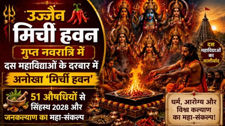 Ujjain Mirchi Hawan: गुप्त नवरात्रि में दस महाविद्याओं के दरबार में अनोखा 'मिर्ची हवन'; 51 औषधियों से सिंहस्थ 2028 और जनकल्याण का महा-संकल्प